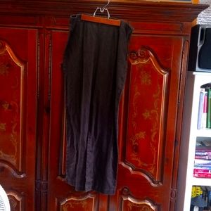 2 Chicos linen brown pants side zipper, straight leg